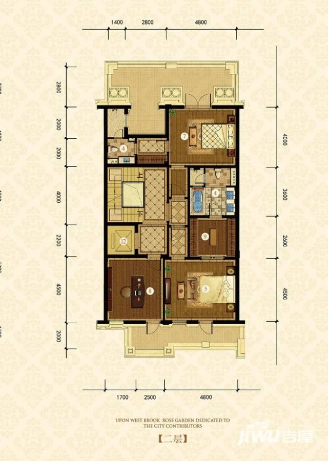 溪上玫瑰园5室4厅7卫501㎡户型图