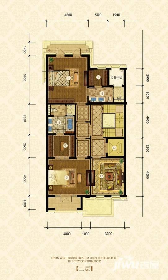 溪上玫瑰园5室4厅7卫475㎡户型图