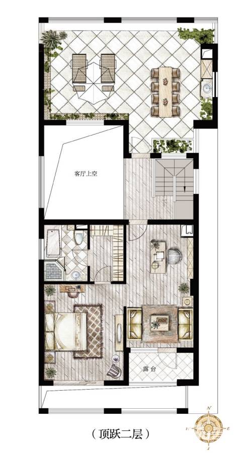 郡原相江公寓4室2厅3卫222.7㎡户型图