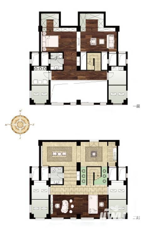 天鸿美和院4室2厅1卫110㎡户型图