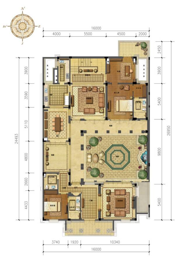 绿城蓝庭伍重院普通住宅430㎡户型图