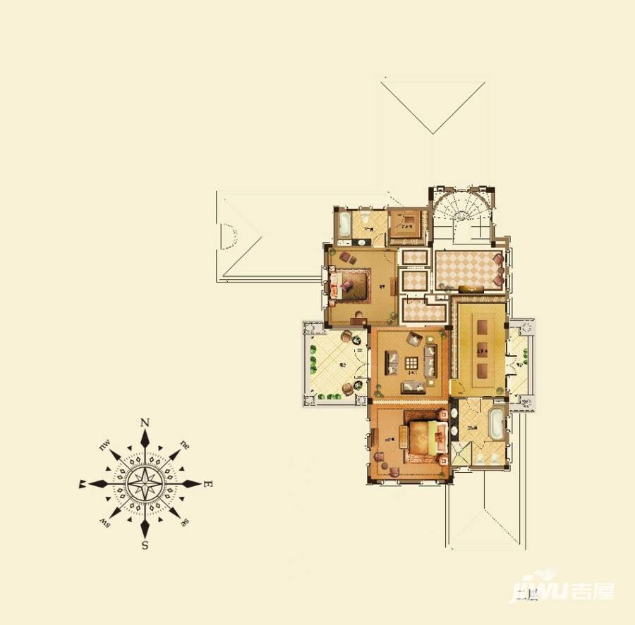 桃花源5室2厅4卫459㎡户型图