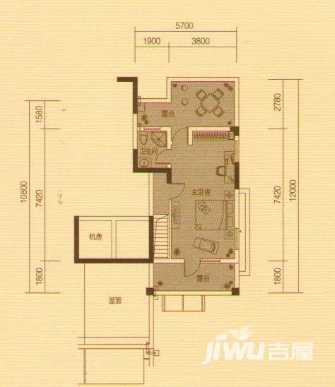 万均九月庭院3室2厅2卫154㎡户型图