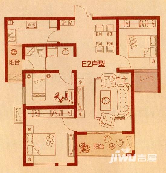 万创公园城邦普通住宅98.2㎡户型图