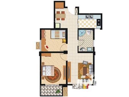 华瑞逸品紫晶普通住宅85㎡户型图