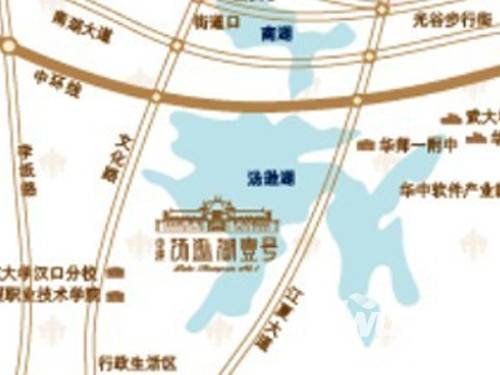 中建汤逊湖壹号别墅五期位置交通图图片