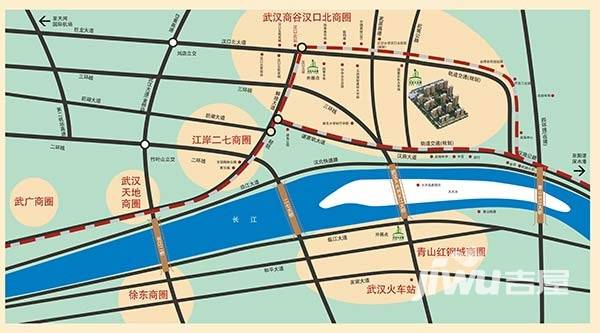 汉北大全景位置交通图图片