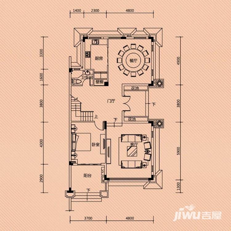 武汉锦绣香江6室2厅4卫267㎡户型图