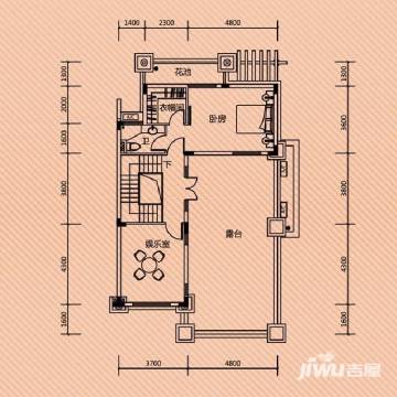 武汉锦绣香江户型图 a01双拼别墅户型图 三层 六房二厅四卫 267㎡