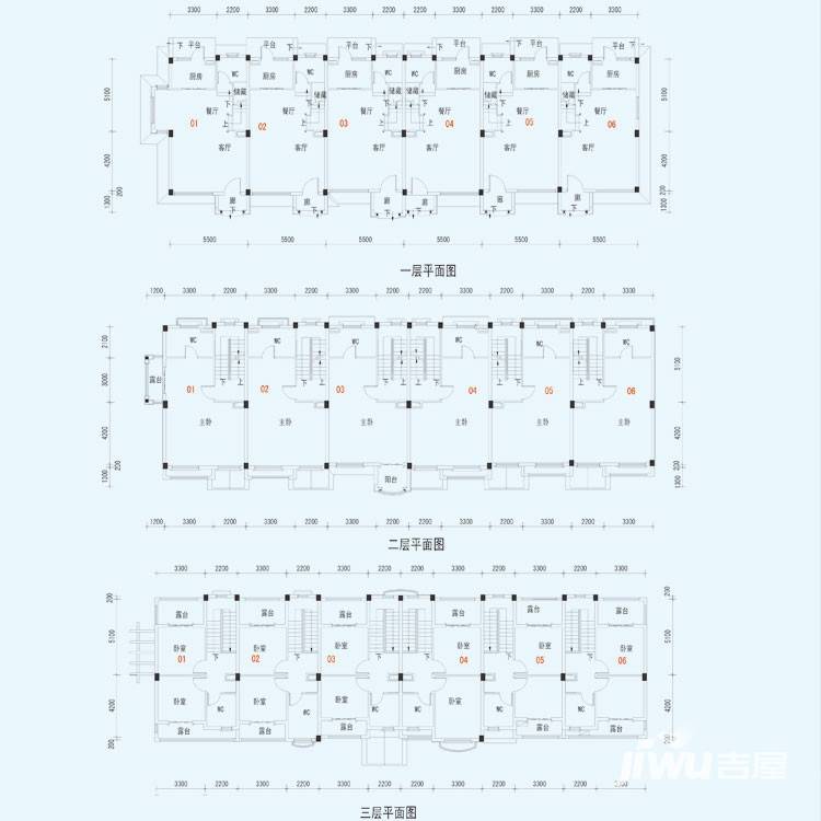 碧桂园凰城3室2厅3卫159.7㎡户型图