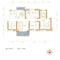 新长江香榭东沙4室2厅2卫151㎡户型图