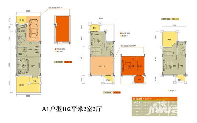 北大资源莲湖锦城普通住宅102㎡户型图