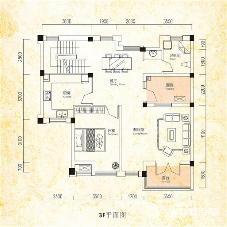 龙苑澜岸5室4厅3卫233.9㎡户型图