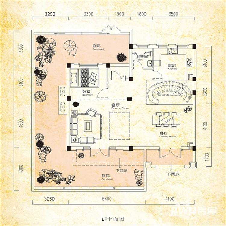 龙苑澜岸5室4厅3卫217.2㎡户型图