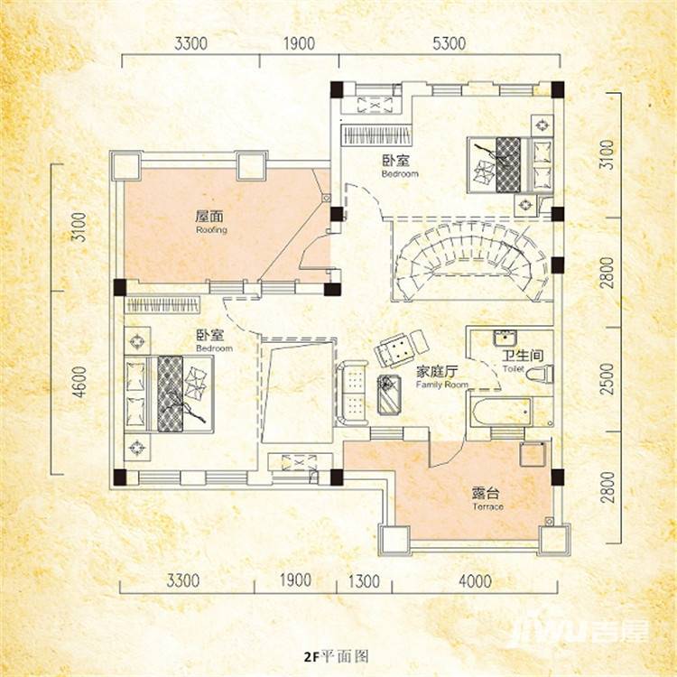 龙苑澜岸5室4厅3卫217.2㎡户型图