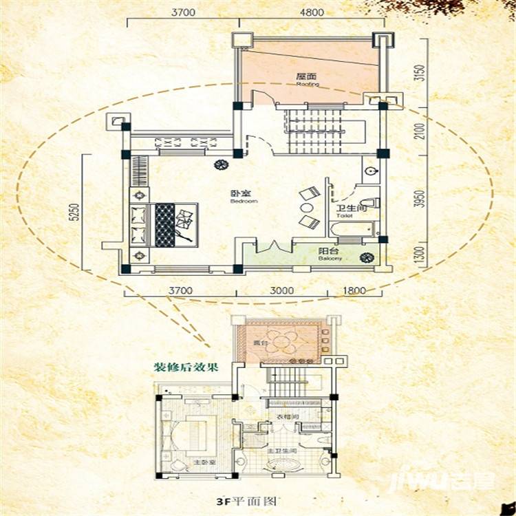 龙苑澜岸4室3厅4卫202㎡户型图