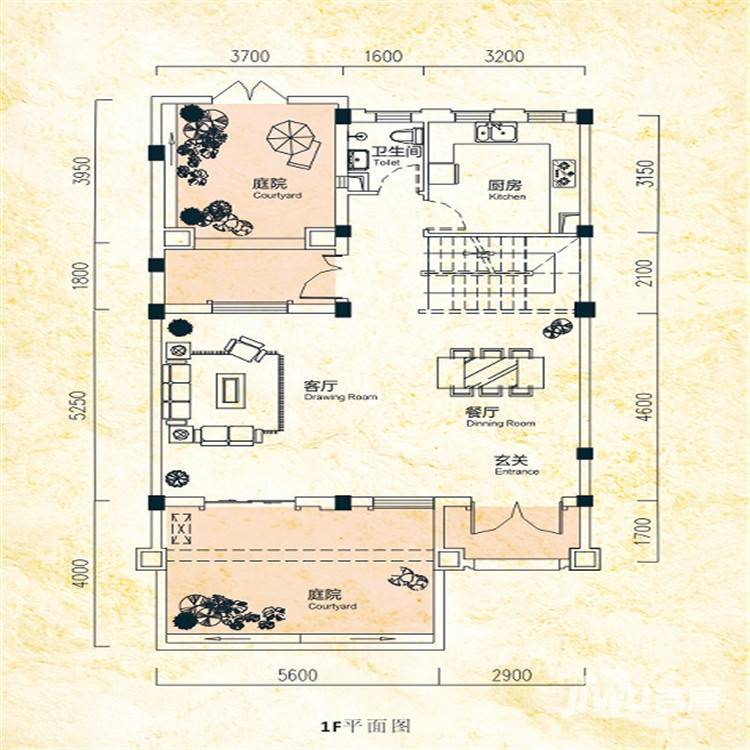 龙苑澜岸4室3厅4卫202㎡户型图