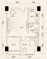 smart公寓1室1厅1卫69.6㎡户型图