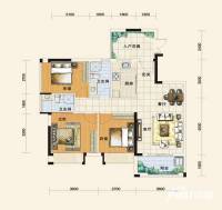 慧谷阳光国际公寓3室2厅2卫97㎡户型图