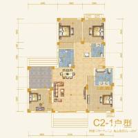 中大水墨兰轩普通住宅142㎡户型图