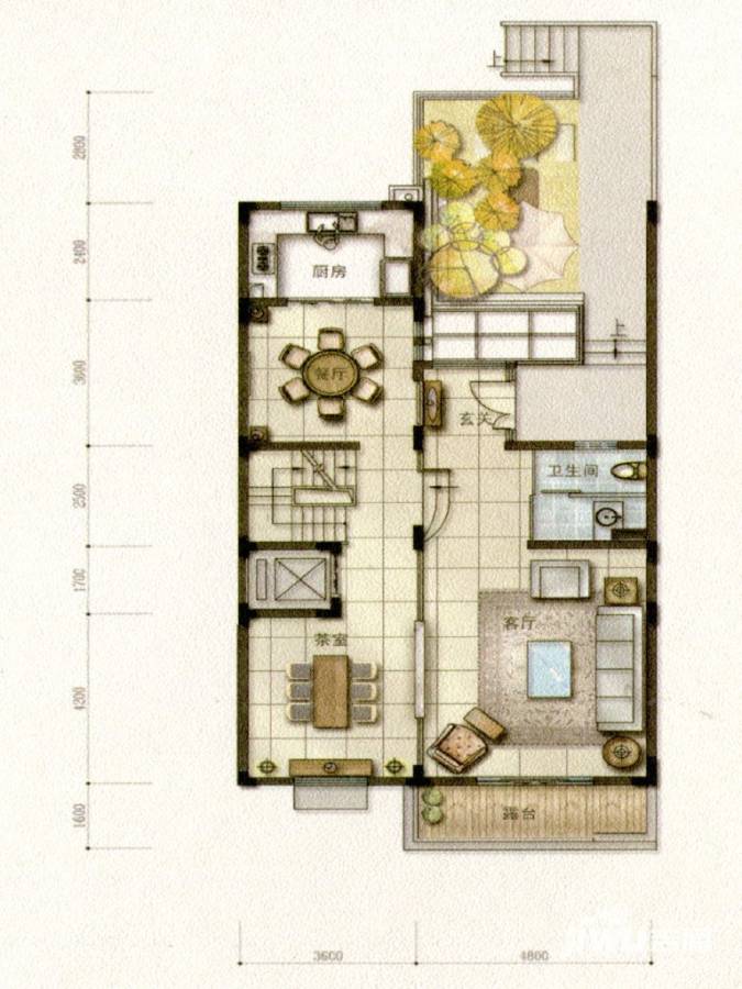 和院普通住宅355㎡户型图