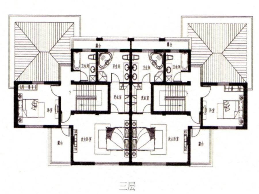 弘建公园国际普通住宅302.4㎡户型图