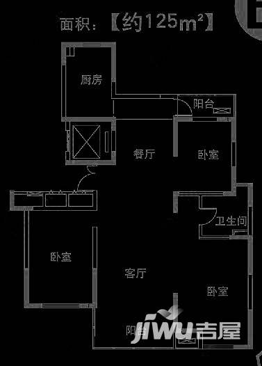 创智天地普通住宅125㎡户型图