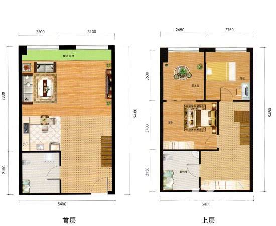 天悦城3室2厅2卫138.7㎡户型图