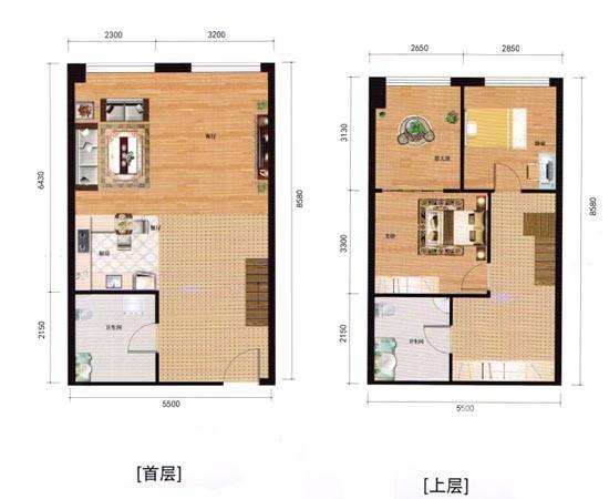 天悦城3室2厅2卫133.1㎡户型图