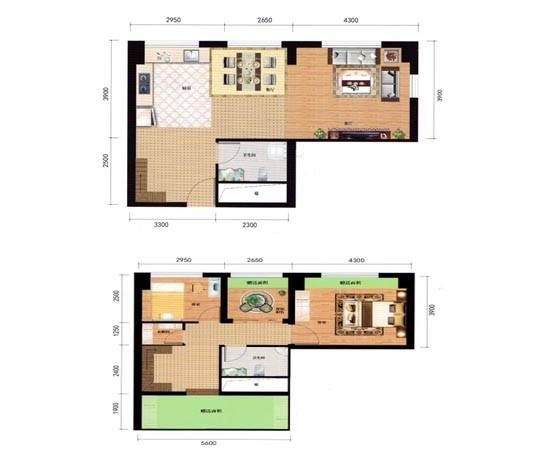 天悦城3室2厅2卫148.2㎡户型图