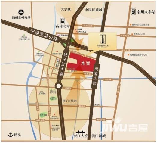 泰州明发国际广场位置交通图