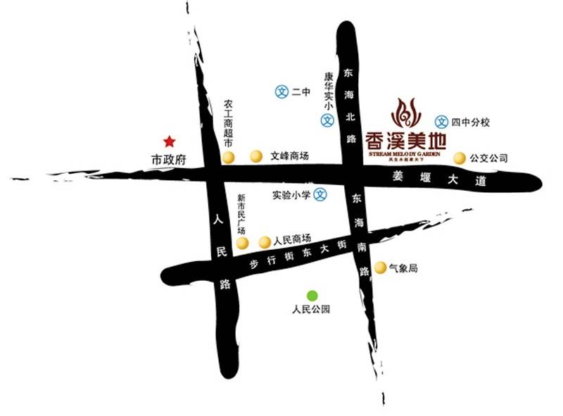 香溪美地位置交通图