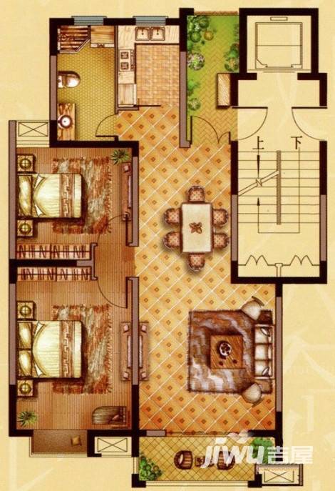 翰香府普通住宅93.8㎡户型图