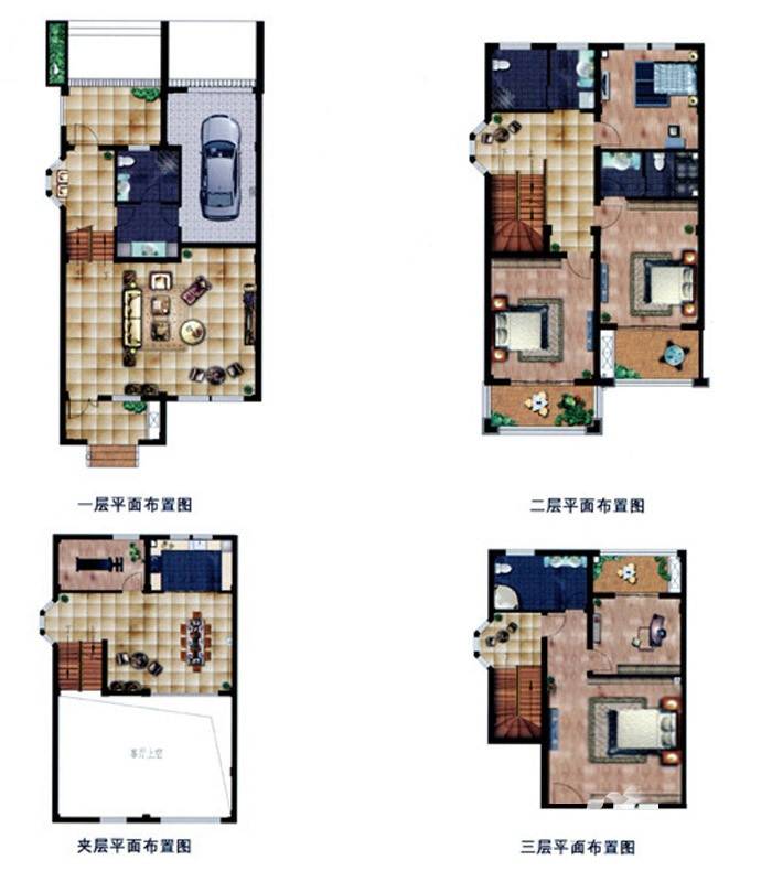 江南一品4室2厅4卫343.3㎡户型图