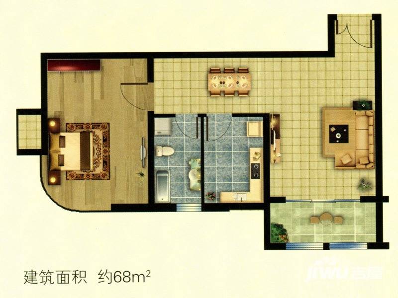 世纪新城普通住宅68㎡户型图