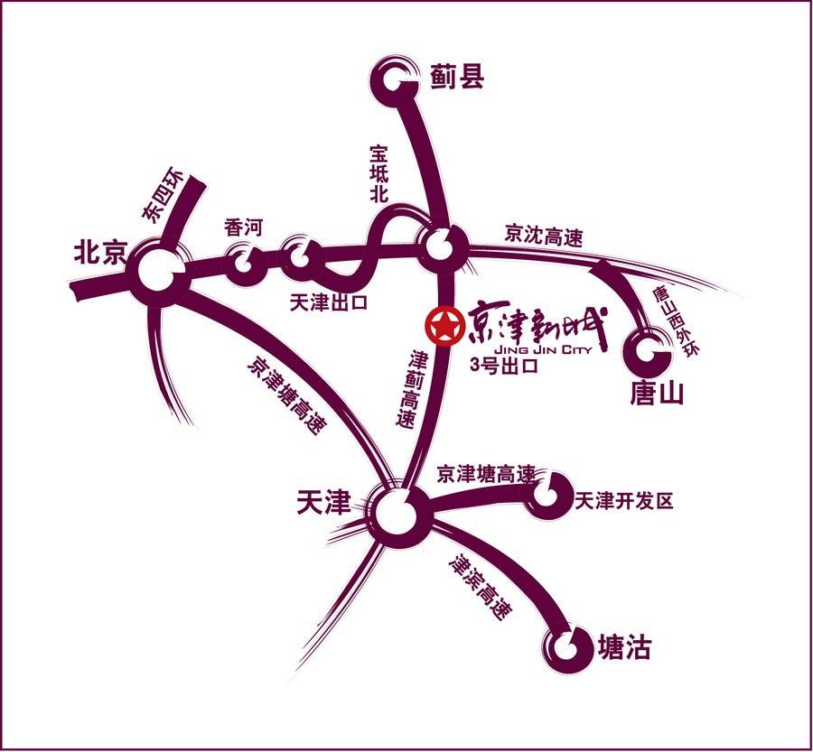 合生京津新城位置交通图4
