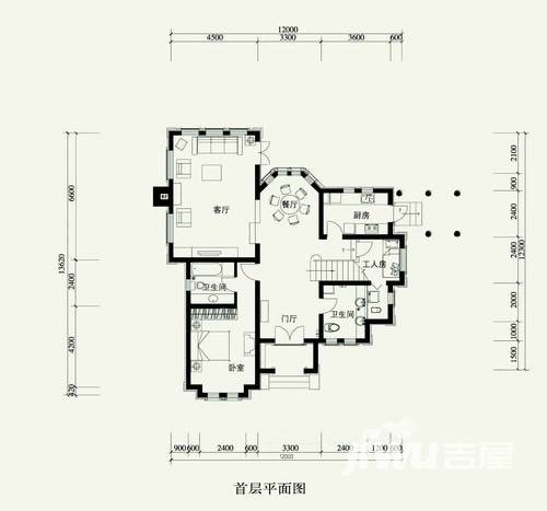 合生京津新城4室3厅2卫242.2㎡户型图