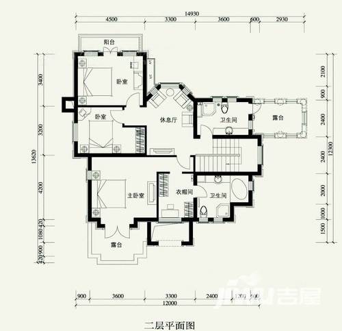 合生京津新城4室3厅2卫242.2㎡户型图