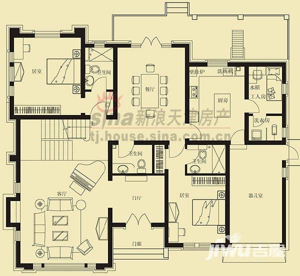 合生京津新城4室2厅0卫306.3㎡户型图