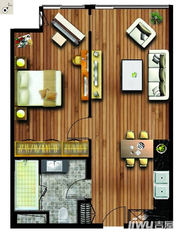 凯德国贸普通住宅79.5㎡户型图