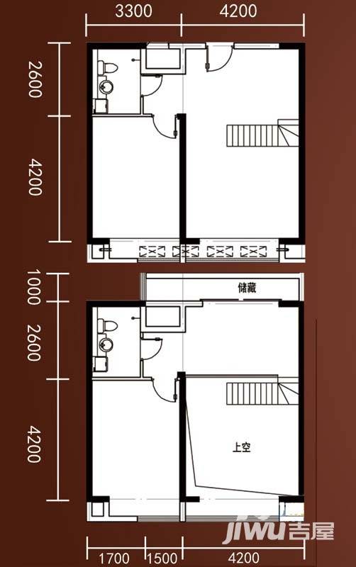 豆蔻工社商业-loft76㎡户型图