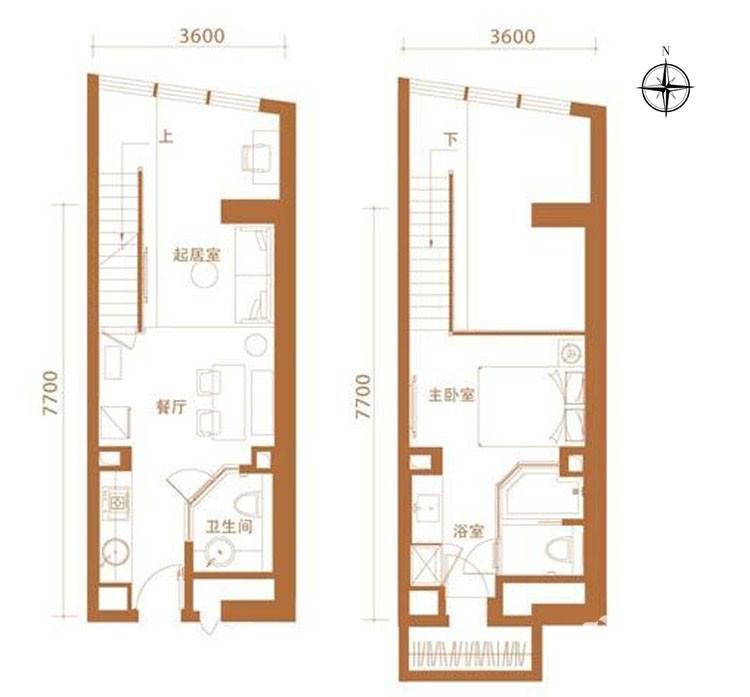 中惠熙元广场普通住宅50㎡户型图