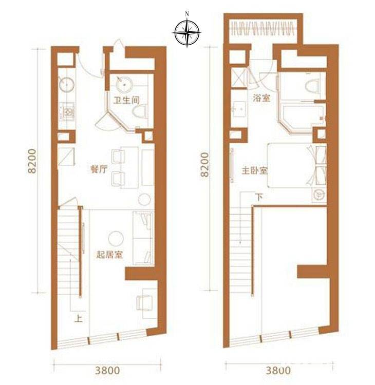 中惠熙元广场普通住宅49㎡户型图