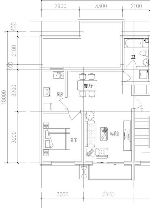 翰林雅苑普通住宅64.5㎡户型图