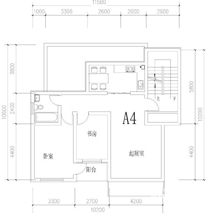 翰林雅苑普通住宅90.7㎡户型图