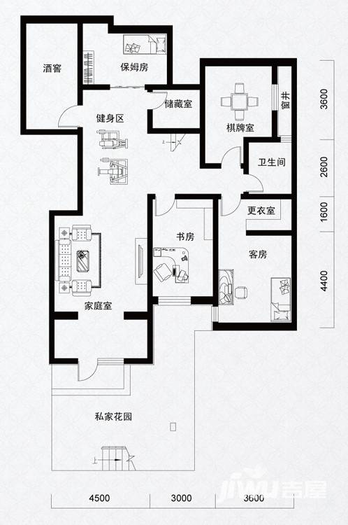 曲院风荷普通住宅296㎡户型图