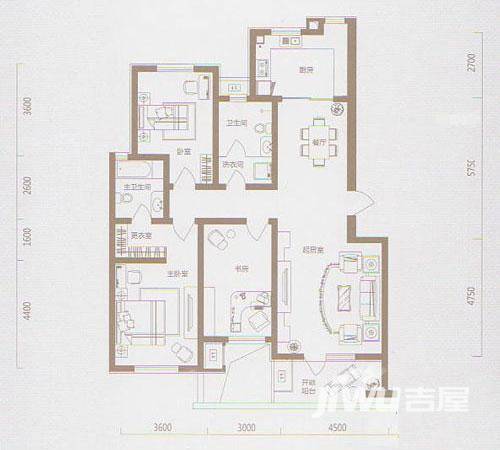 曲院风荷普通住宅137㎡户型图