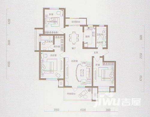 曲院风荷普通住宅126㎡户型图