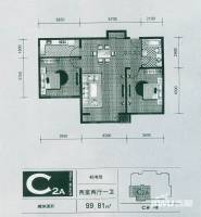 中国窗普通住宅99.8㎡户型图