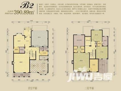 天嘉湖花园4室3厅3卫390.9㎡户型图